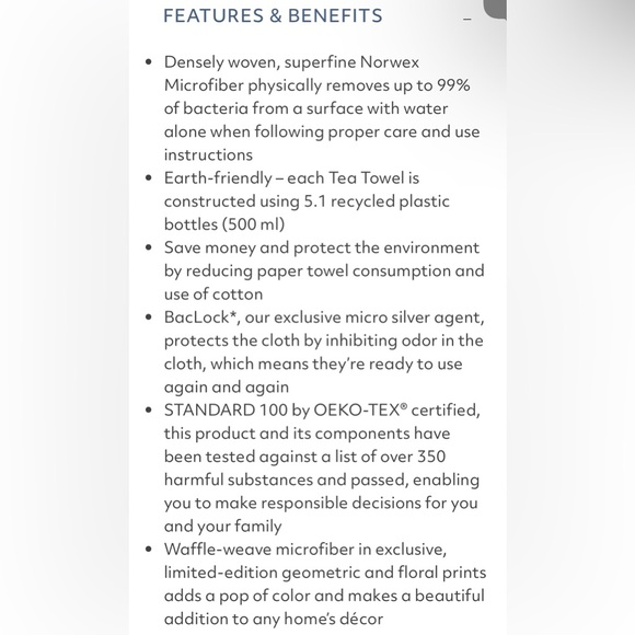 Norwex Waffle Weave Tea Towels - Set of 2 - Picture 4 of 5